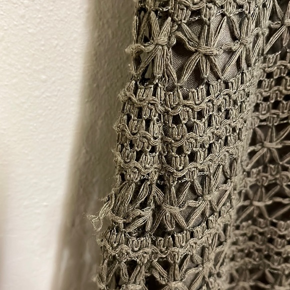 NWT!  Anne Klein Army Green Crochet Dress - Picture 14 of 14